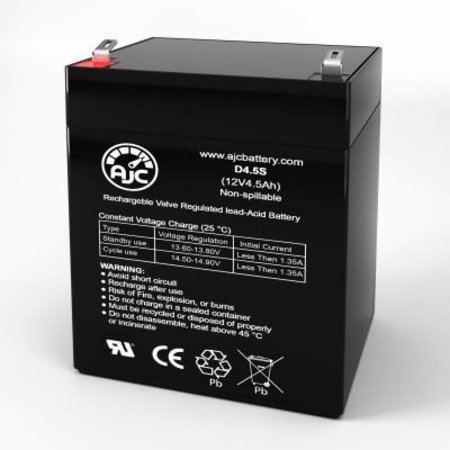 BATTERY CLERK AJC ADT Safewatch Pro 2000 Alarm Replacement Battery 4.5Ah, 12V, F1 AJC-D4.5S-A-1-108670